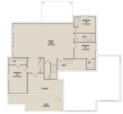 Basement for House Plan #8768-00021