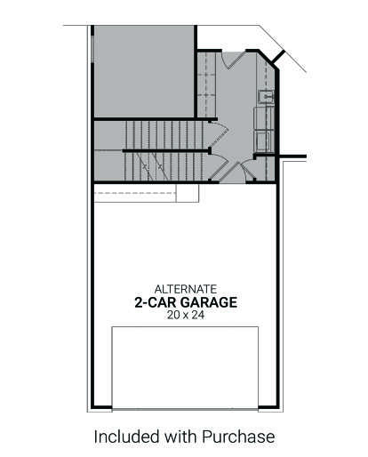 Alternate Garage Layout for House Plan #4195-00043