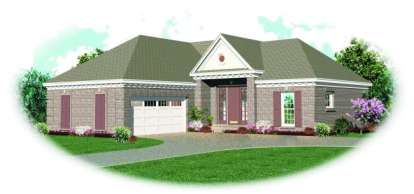 French Country House Plan #053-00319 Elevation Photo