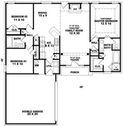 Floorplan for House Plan #053-00319