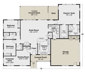 Main Floor for House Plan #035-00975