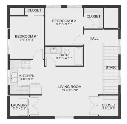 Second Floor for House Plan #2802-00124