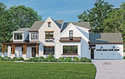 Modern Farmhouse House Plan #8594-00466 Elevation Photo