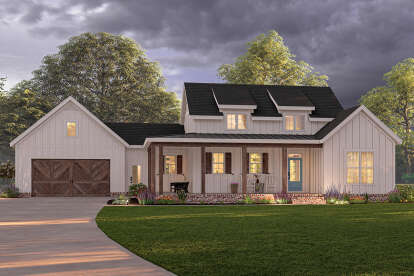 Modern Farmhouse House Plan #009-00310 Elevation Photo