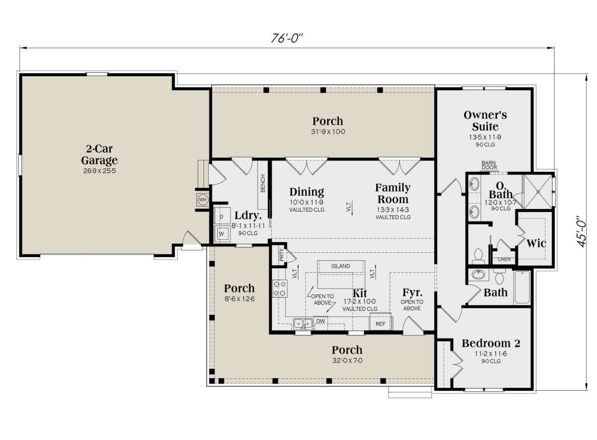 Main Floor for House Plan #009-00310