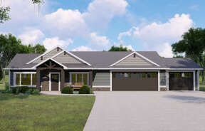 Craftsman House Plan #5032-00147 Elevation Photo