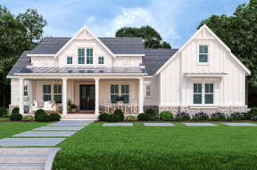 Modern Farmhouse House Plan #4195-00044 Elevation Photo