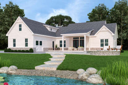 Modern Farmhouse House Plan #4195-00044 Elevation Photo