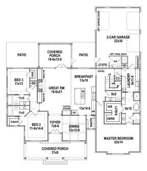 Main Floor for House Plan #4195-00044