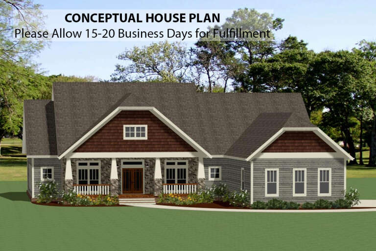 Craftsman House Plan #6849-00114 Elevation Photo