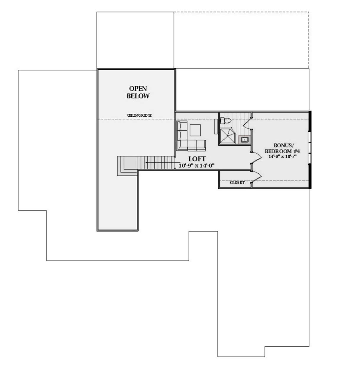 Second Floor for House Plan #6849-00114