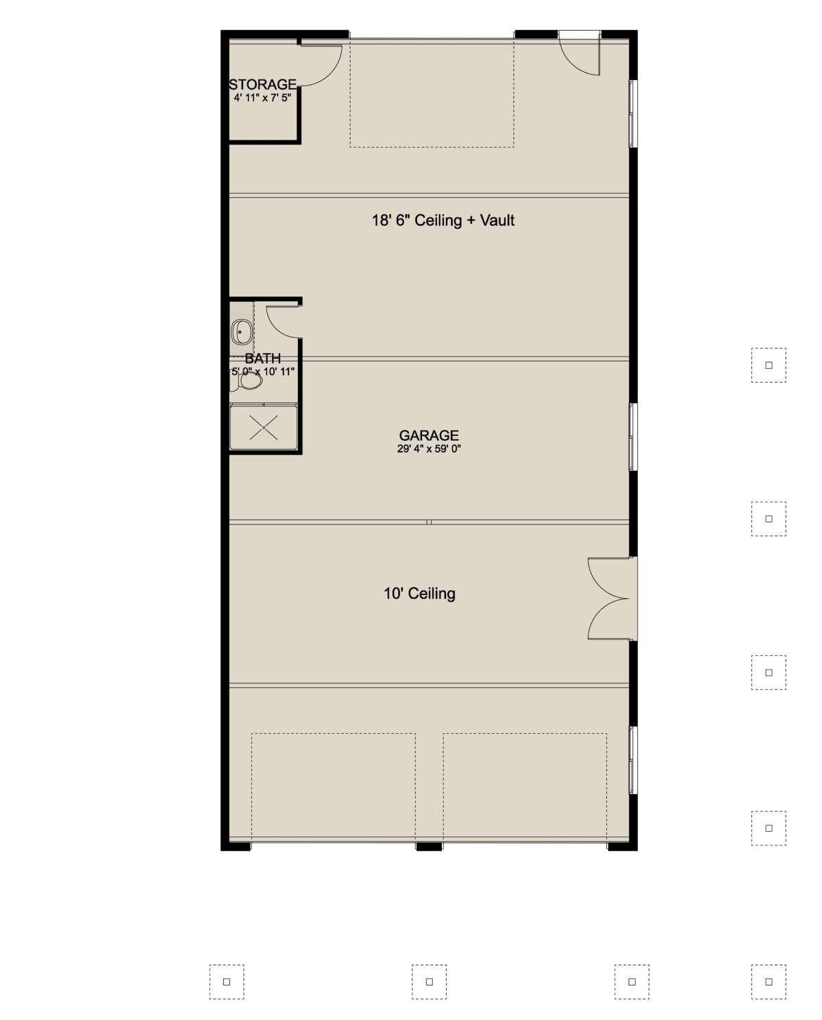 Garage Floor for House Plan #2802-00126