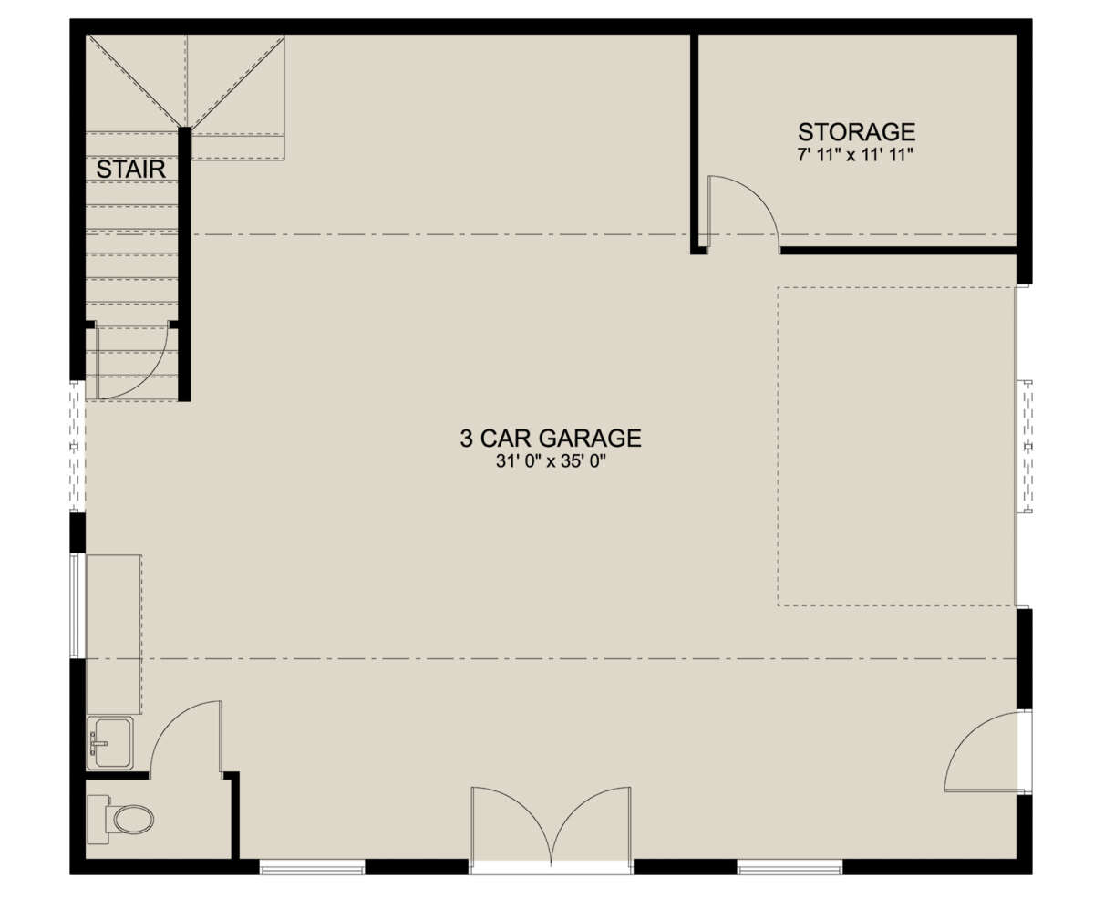 Garage Floor for House Plan #2802-00127