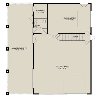 Garage Floor for House Plan #2802-00128