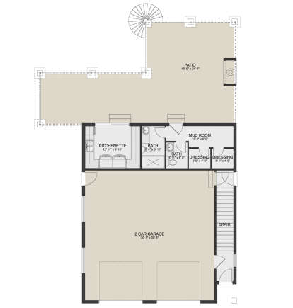 Garage Floor for House Plan #2802-00129