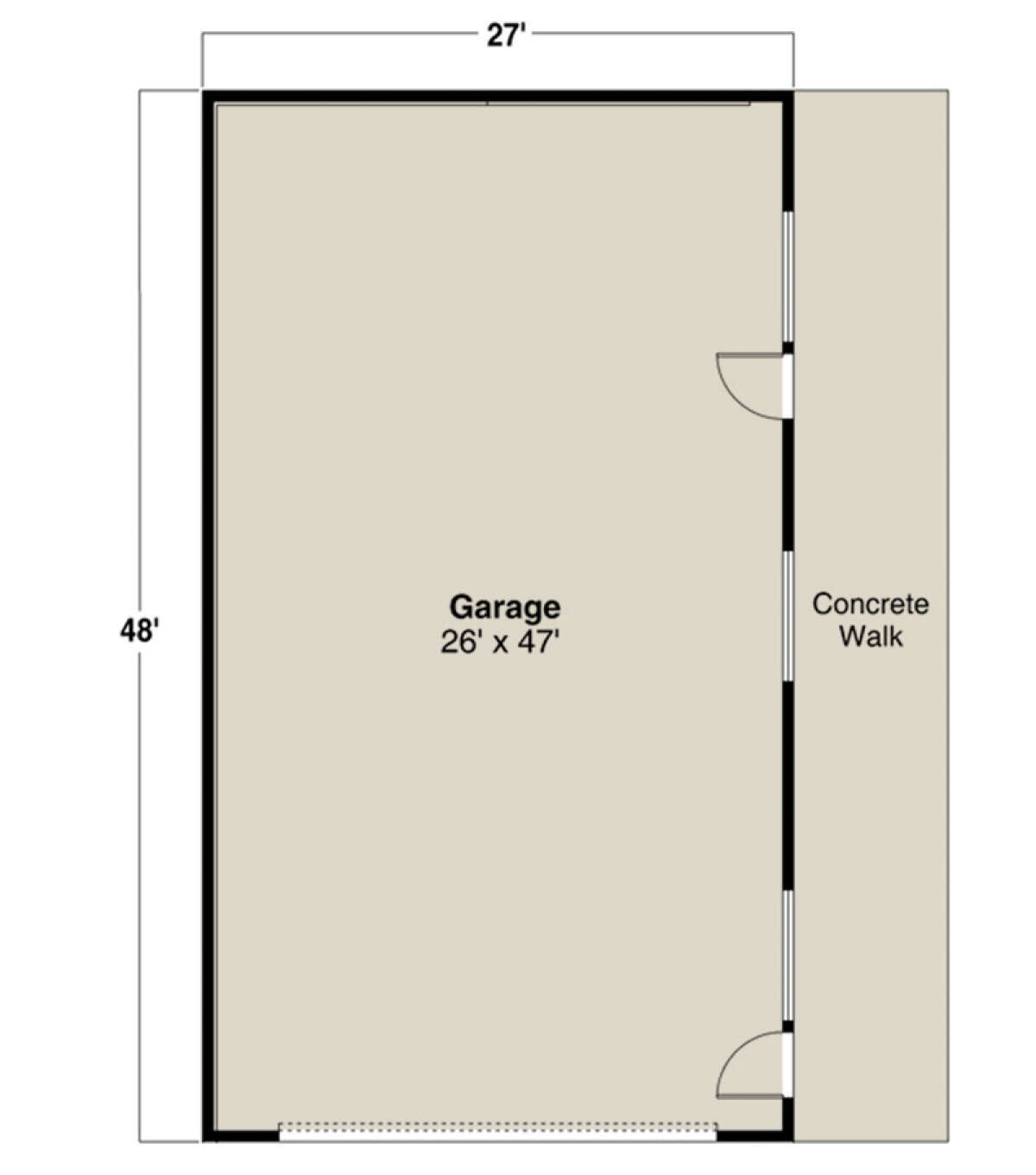 Garage Floor for House Plan #035-00977