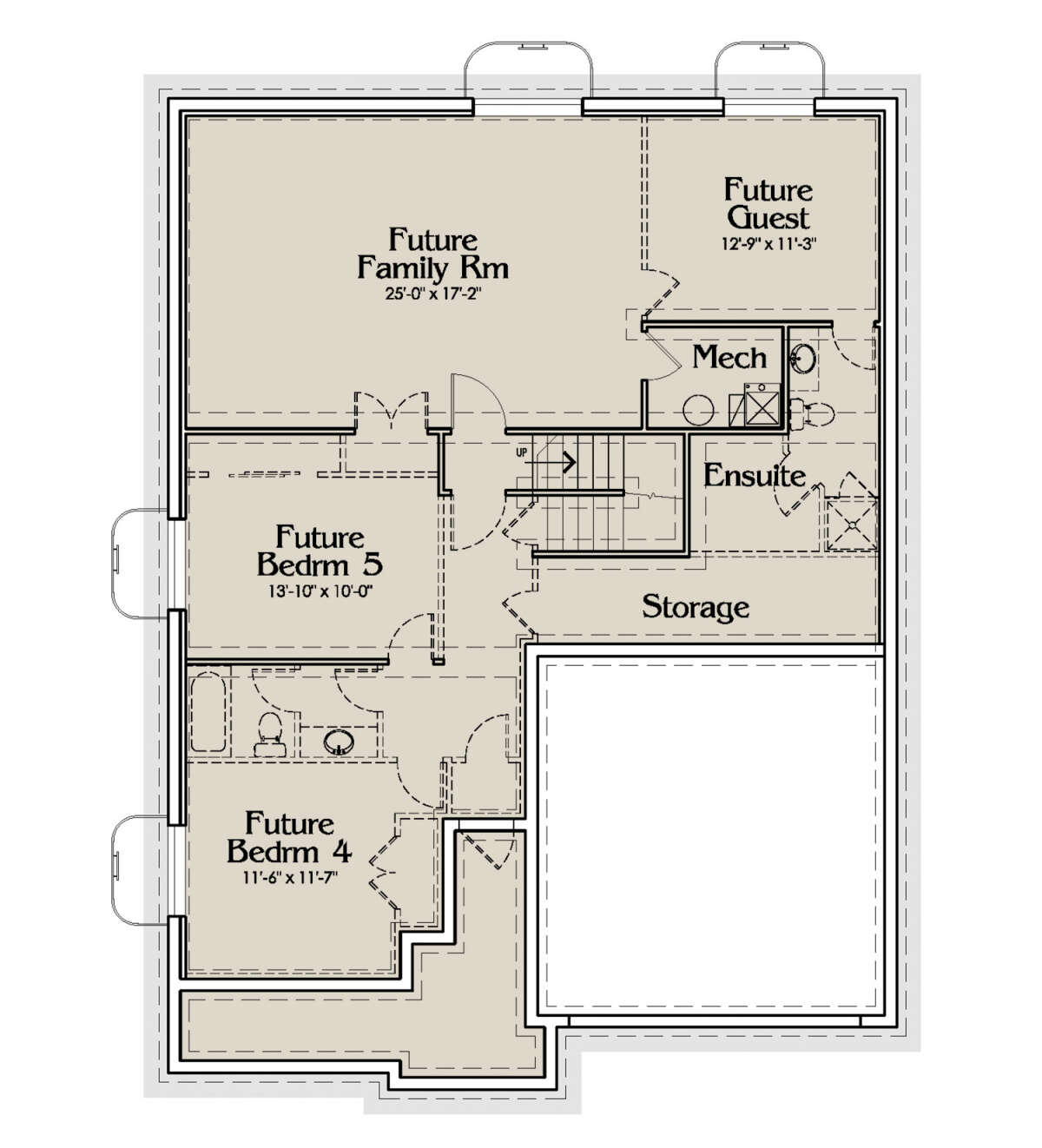 Basement for House Plan #6785-00002