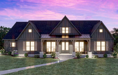Modern Farmhouse House Plan #4534-00070 Elevation Photo