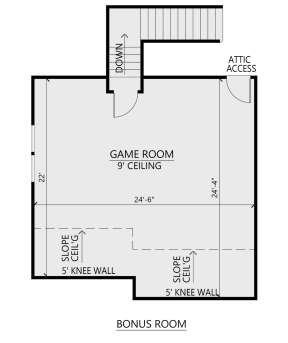 Bonus Room for House Plan #4534-00070