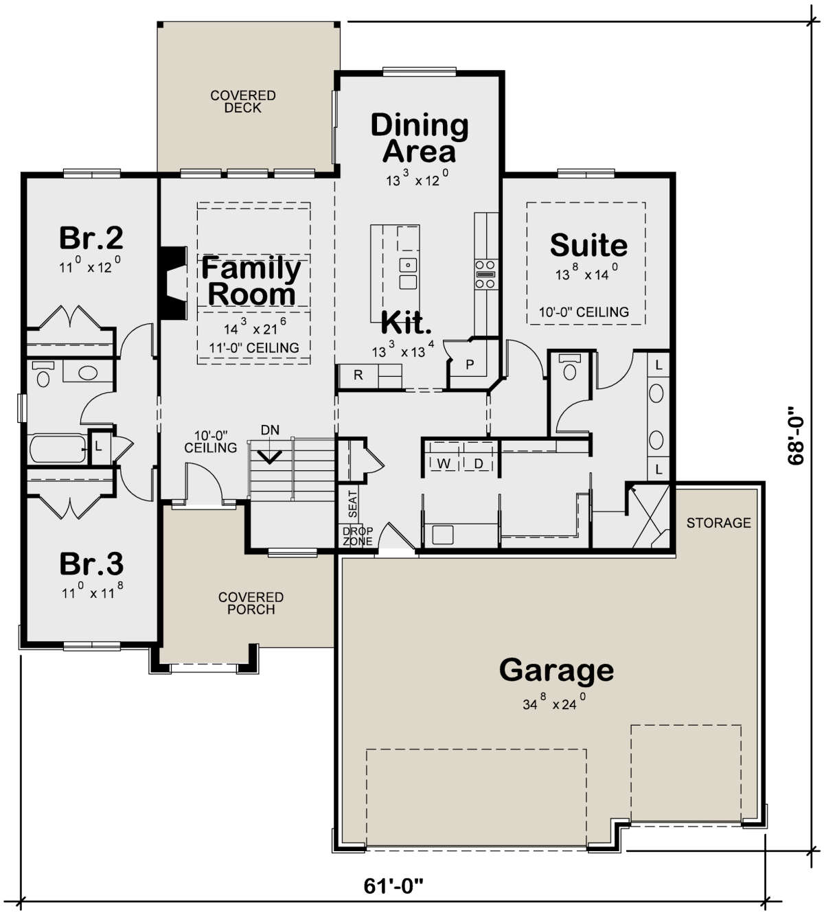 Main Floor for House Plan #402-01727