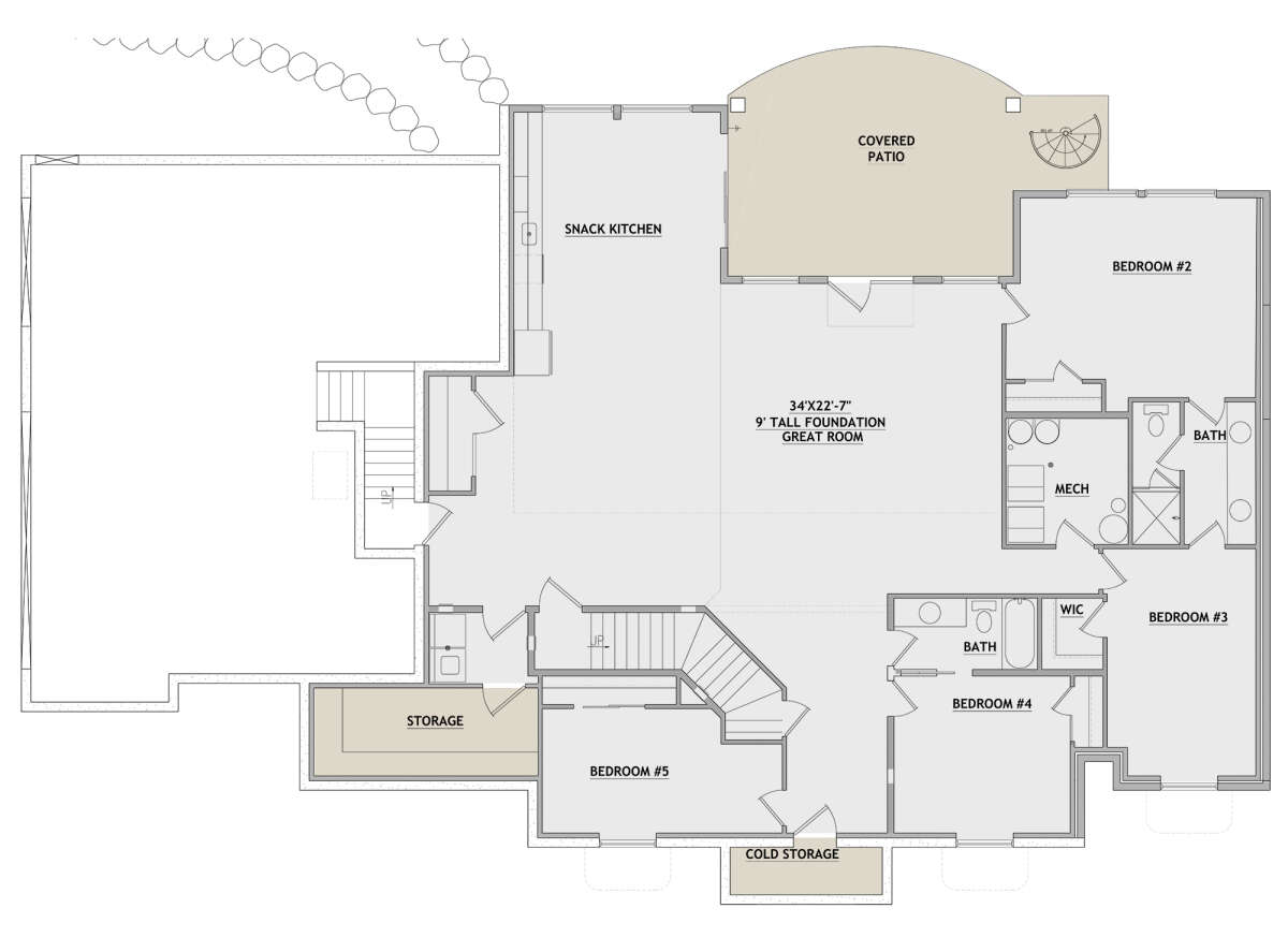 Basement for House Plan #8768-00024