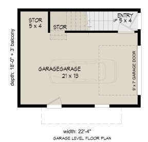 Garage Floor for House Plan #940-00419