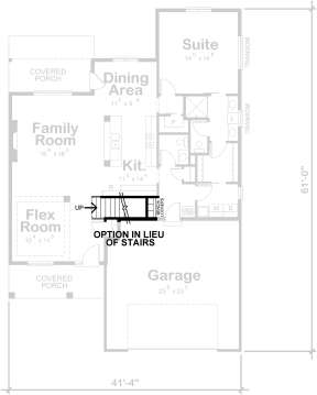 Main Floor w/o Basement Stairs Option for House Plan #402-01728