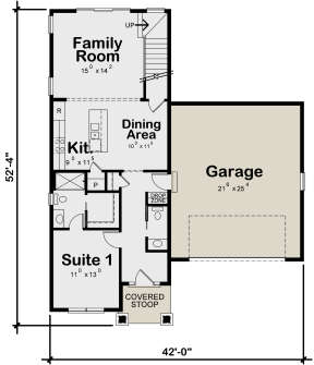 Craftsman Plan: 2,007 Square Feet, 4 Bedrooms, 3.5 Bathrooms - 402-01731