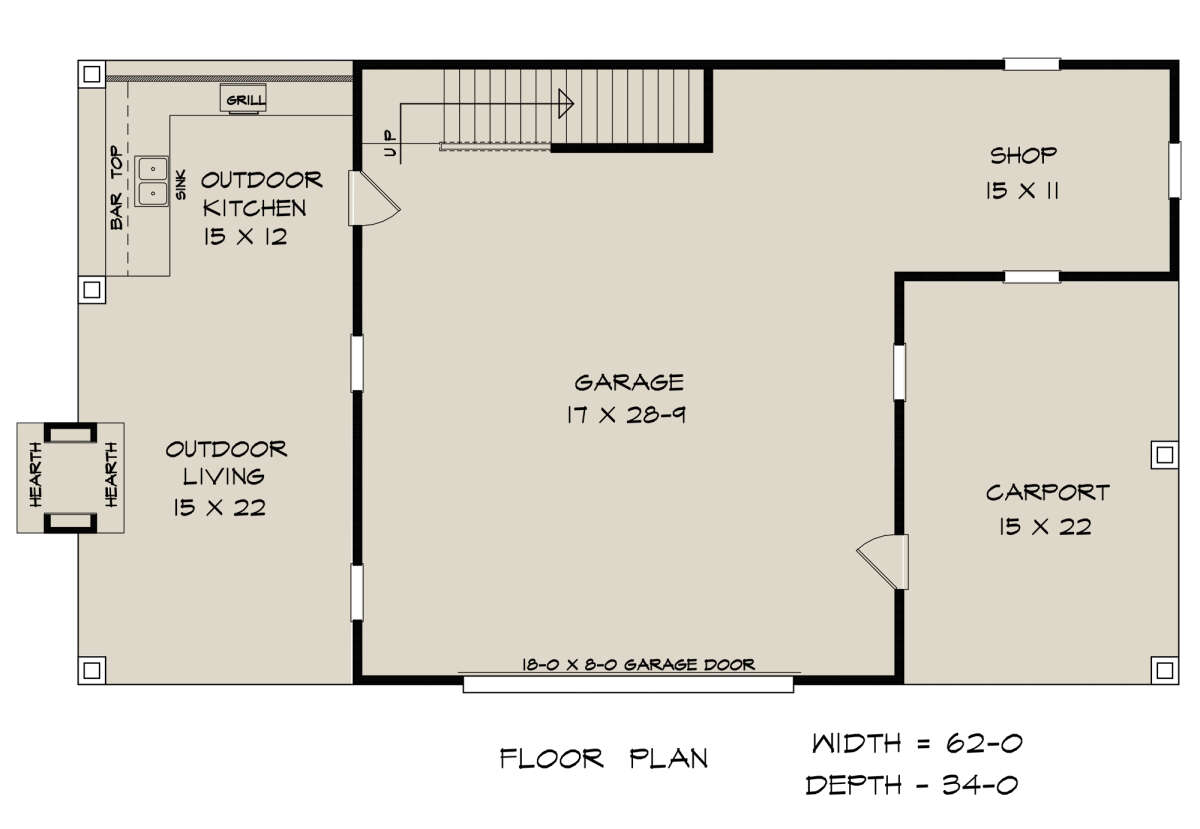 Garage Floor for House Plan #6082-00194