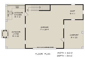 Garage Floor for House Plan #6082-00194