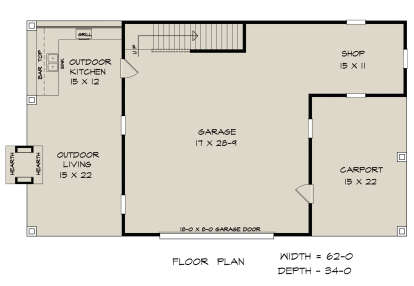 Garage Floor for House Plan #6082-00194