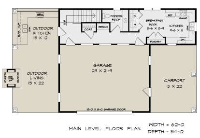 Garage Floor for House Plan #6082-00195