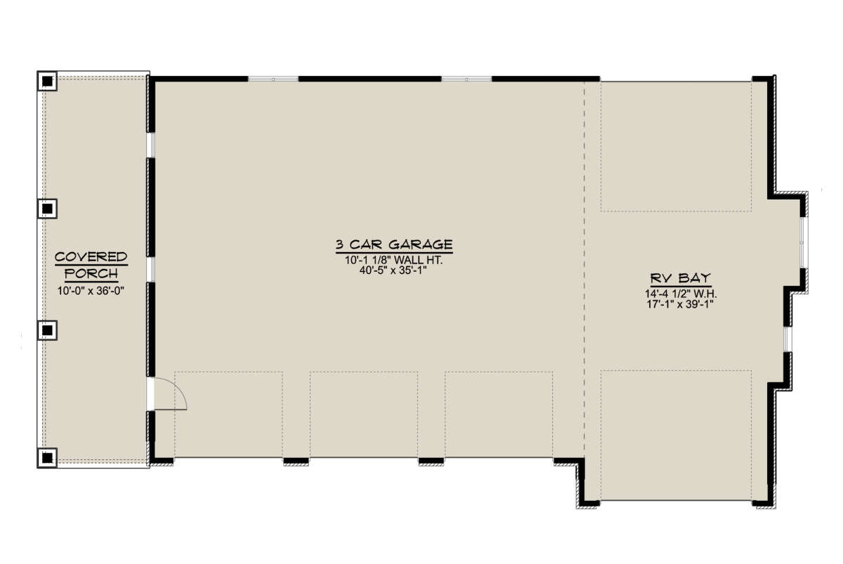 Garage Floor for House Plan #5032-00149