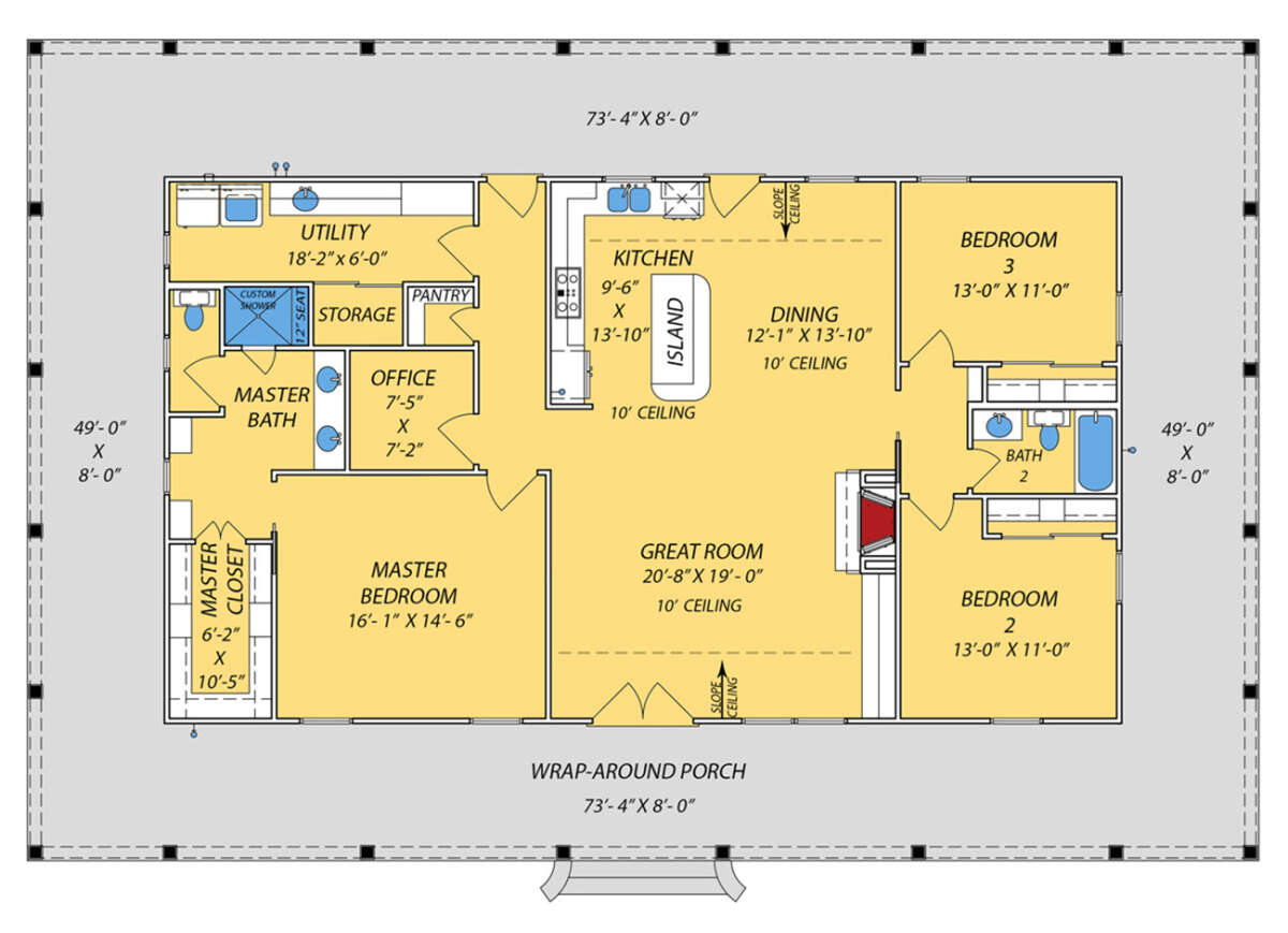 Main Floor for House Plan #9279-00049