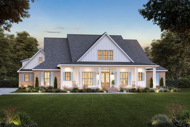 Modern Farmhouse House Plan #4534-00071 Elevation Photo