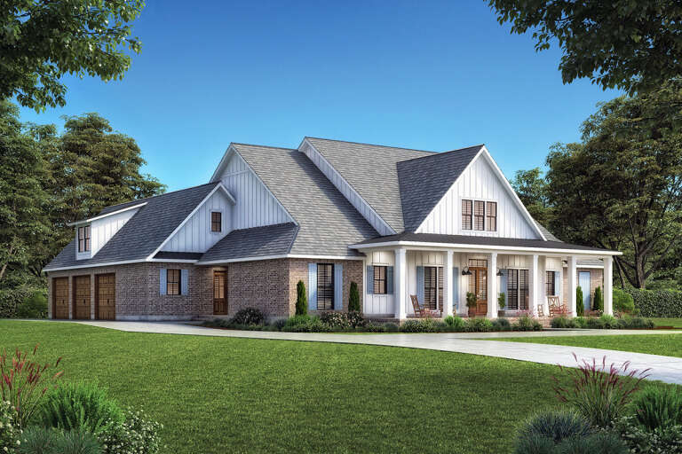 Modern Farmhouse House Plan #4534-00071 Elevation Photo