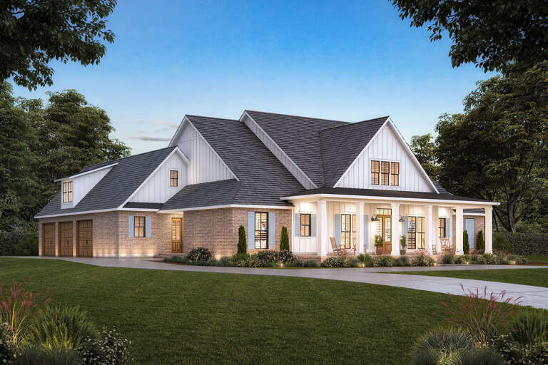 Modern Farmhouse House Plan #4534-00071 Elevation Photo