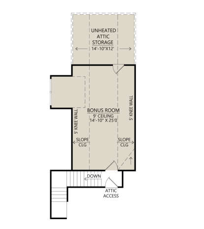 Bonus Room for House Plan #4534-00071