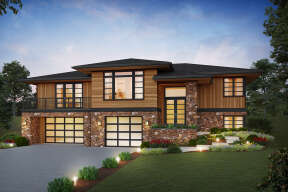 Modern House Plan #2559-00930 Elevation Photo
