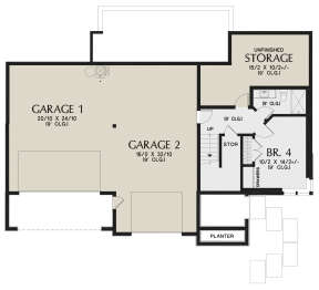 Basement Floor for House Plan #2559-00930