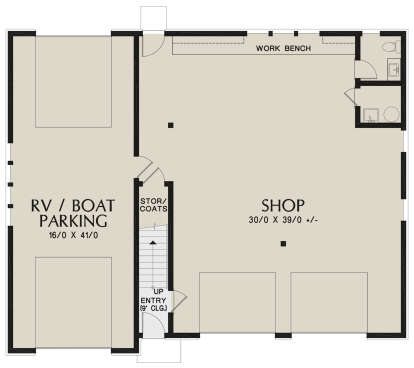 Garage Floor for House Plan #2559-00932