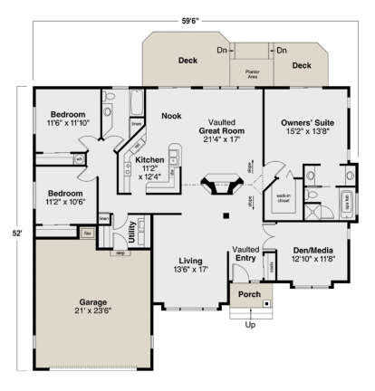 Main Floor for House Plan #035-00983