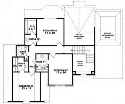Second Floor for House Plan #053-00323