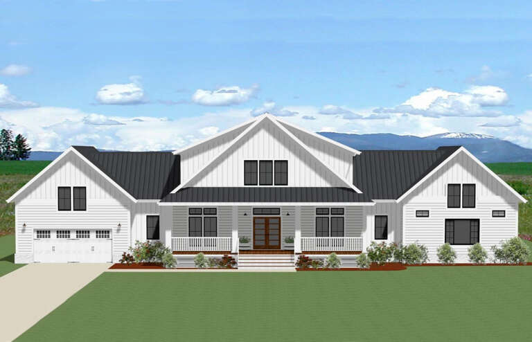 Modern Farmhouse House Plan #6849-00115 Elevation Photo