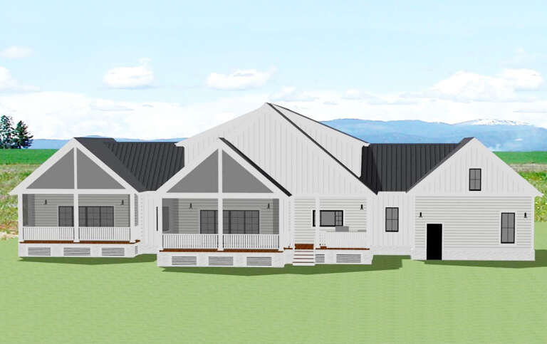 Modern Farmhouse House Plan #6849-00115 Elevation Photo
