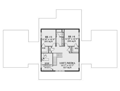Second Floor for House Plan #6849-00115