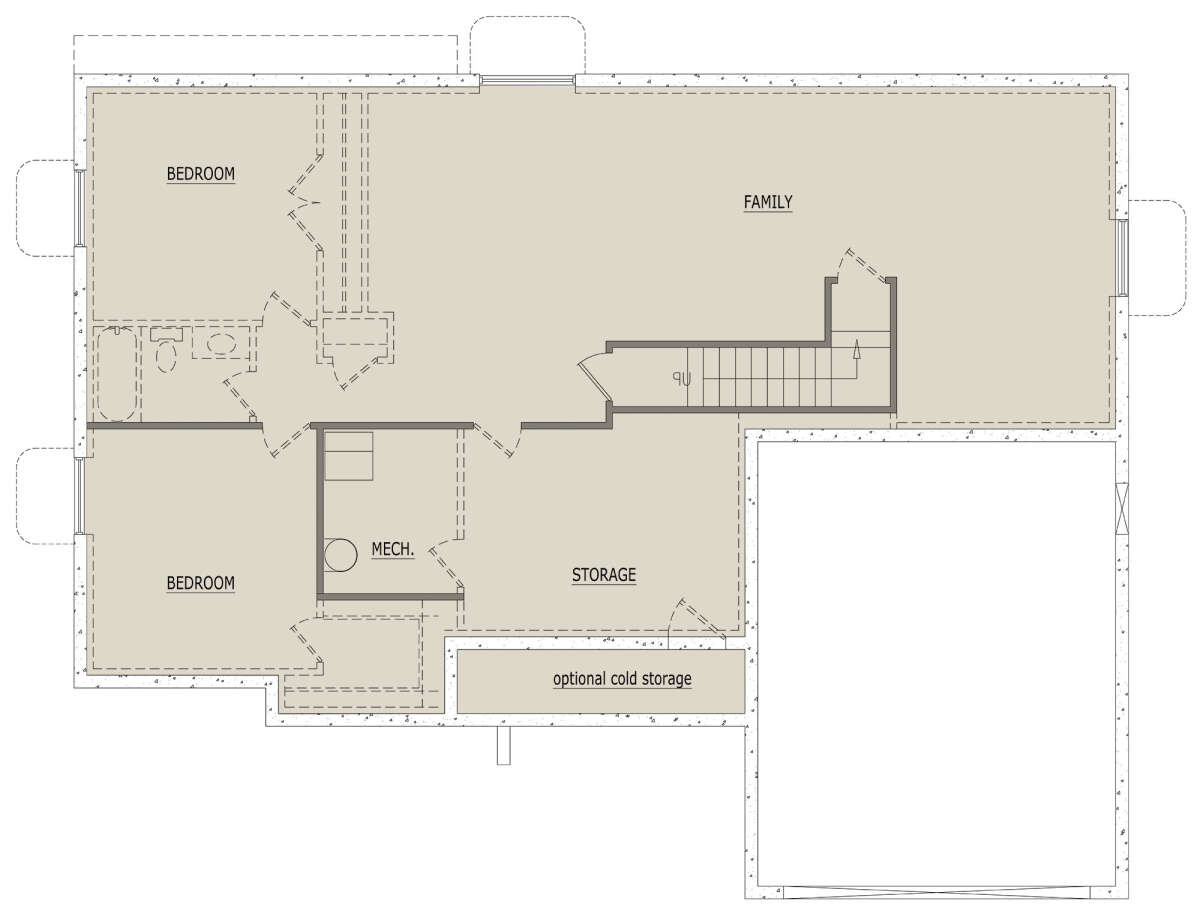 Basement for House Plan #8768-00027
