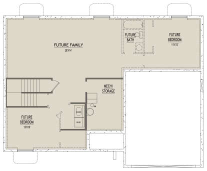 Basement for House Plan #8768-00028