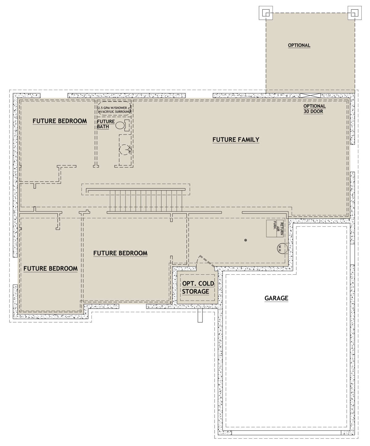 Basement for House Plan #8768-00029