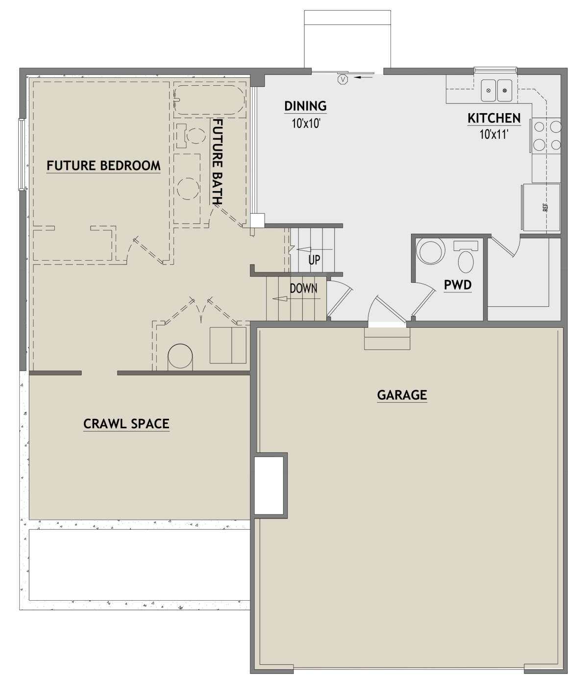 Lower Floor for House Plan #8768-00030